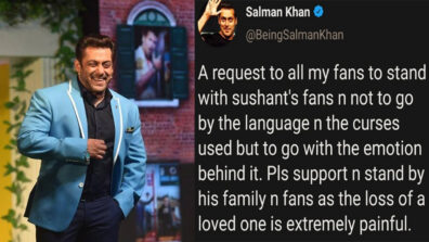 Support Sushant’s family and fans,  ignore curses,  go by emotions, personal loss is painful: Tweets Salman Khan setting internet on fire