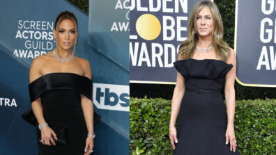 Take Cue From Jennifer Aniston And Jennifer Lopez For Nailing The Off-Shoulder Outfit Look