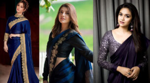 Tamannaah Bhatia, Kajal Aggarwal, and Keerthy Suresh know how to wear sarees with long blouses