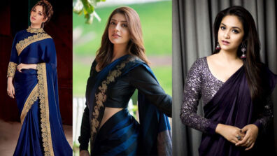 Tamannaah Bhatia, Kajal Aggarwal, and Keerthy Suresh know how to wear sarees with long blouses