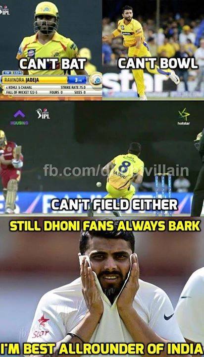 Top 10 Memes Featuring Ravindra Jadeja - 0