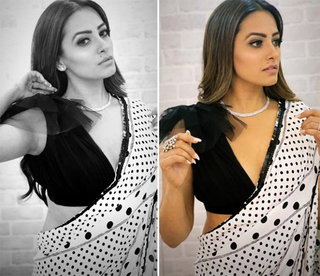 Anita Hassanandani And Rubina Dilaik Show How To Stun In A DOTTED Saree - 0