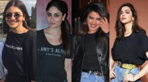 Anushka Sharma, Kareena Kapoor, Priyanka Chopra & Deepika Padukone, who wore the black tee best?