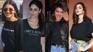 Anushka Sharma, Kareena Kapoor, Priyanka Chopra & Deepika Padukone, who wore the black tee best?