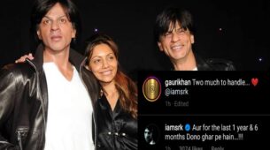 ‘Aur for the last 1 year 6 months, dono ghar pe hain’ – Shah Rukh Khan’s cheeky comment on Gauri Khan’s photo is hilarious