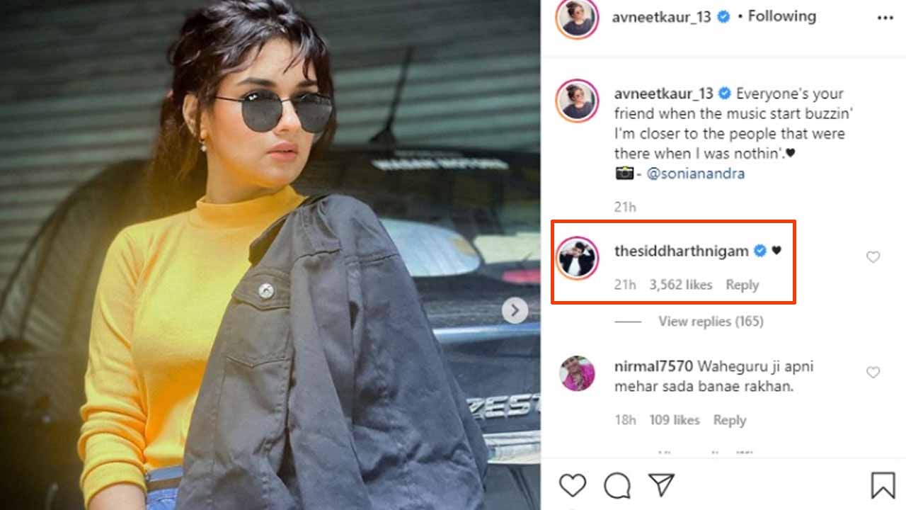 Avneet Kaur shares latest stunning picture, Siddharth Nigam drops 'heart' emoji