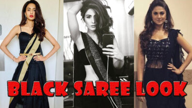 Black Love: Hina Khan, Erica Fernandes and Jennifer Winget Mesmerizing Us In These Stylish Black Sarees