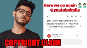 CarryMinati gets a copyright claim on Yalgaar video