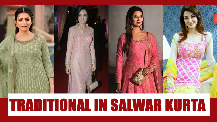 Drashti Dhami, Sanaya Irani, Divyanka Tripathi, Saumya Tandon: Classy And Traditional In Salwar Kurta