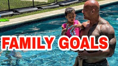 Family Goals: Dwayne Johnson aka Rock enjoys a swimming session with family, check out