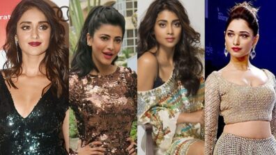 Fashion statement: Ileana D’Cruz, Shruti Haasan, Shriya Saran & Tamannaah Bhatia’s love for sequinned outfits