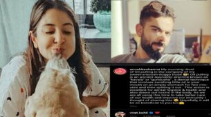 IN PHOTOS: Anushka Sharma shares adorable photos with her ‘sweet-smosh-doggo’ dude, hubby Virat Kohli drops a heart reaction