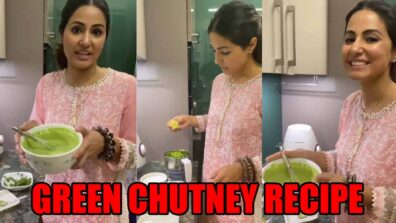 IN VIDEO: Home Made Green Chutney Recipe By Hina Khan