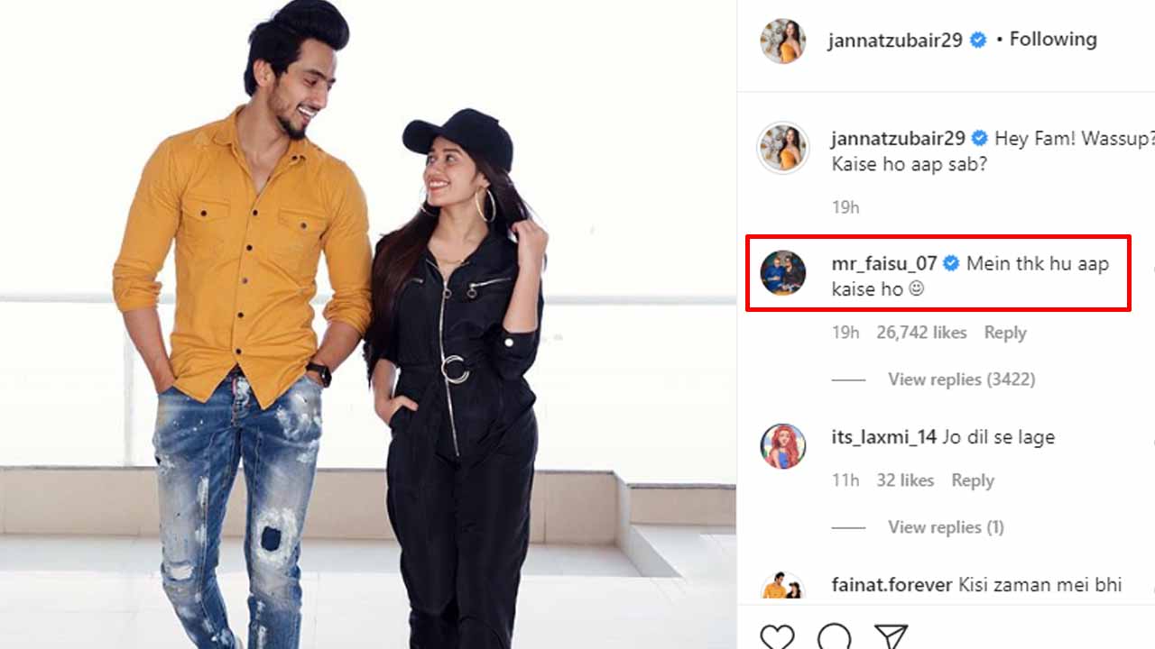 Jannat Zubair shares latest picture, Faisu posts caring comment: check out