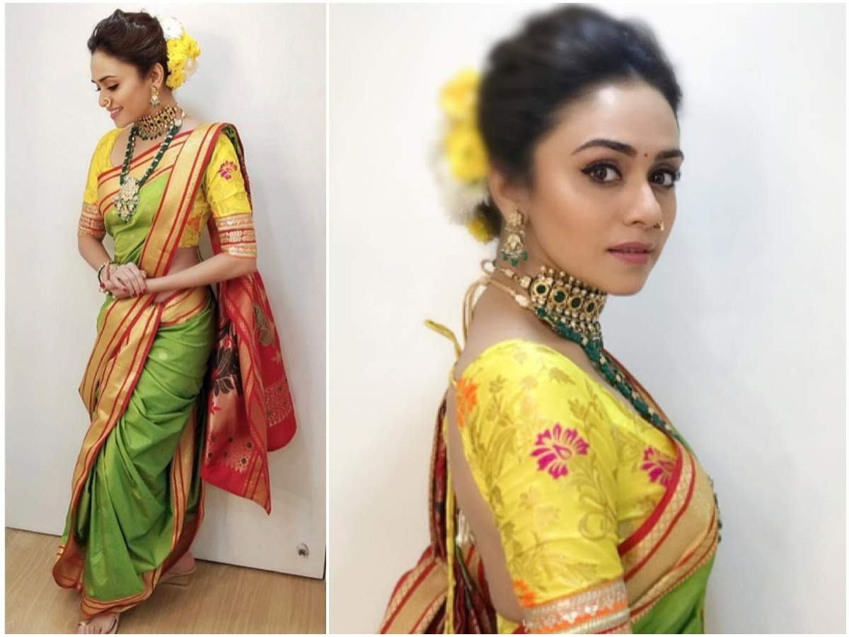 Learn Maharashtrian Fashion Style From Amruta Khanvilkar and Urmila Kothare 2