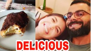 Lovey-dovey:  Cricket superstar Virat Kohli bakes homemade delicacy for Anushka Sharma