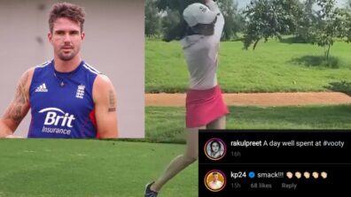 Rakul Preet Singh tries her hand at playing golf, England cricketer Kevin Pietersen comments ‘smack’