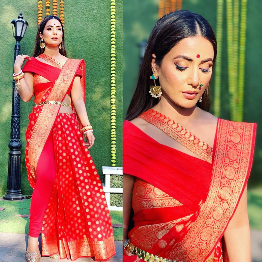 Take Inspo From Sarees & Blouses Worn By Hina Khan, Jennifer Winget & Shivangi Joshi - 2