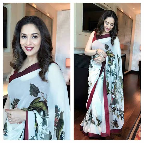 Kajol, Madhuri Dixit & Vidya Balan’s Most Gorgeous Saree Looks for Ethnic Fashion Inspiration - 2