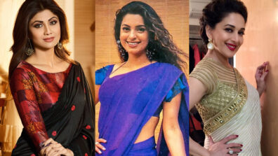 Shilpa Shetty, Juhi Chawla, Madhuri Dixit In Satin Silk Saree To Make Every Occasion Special