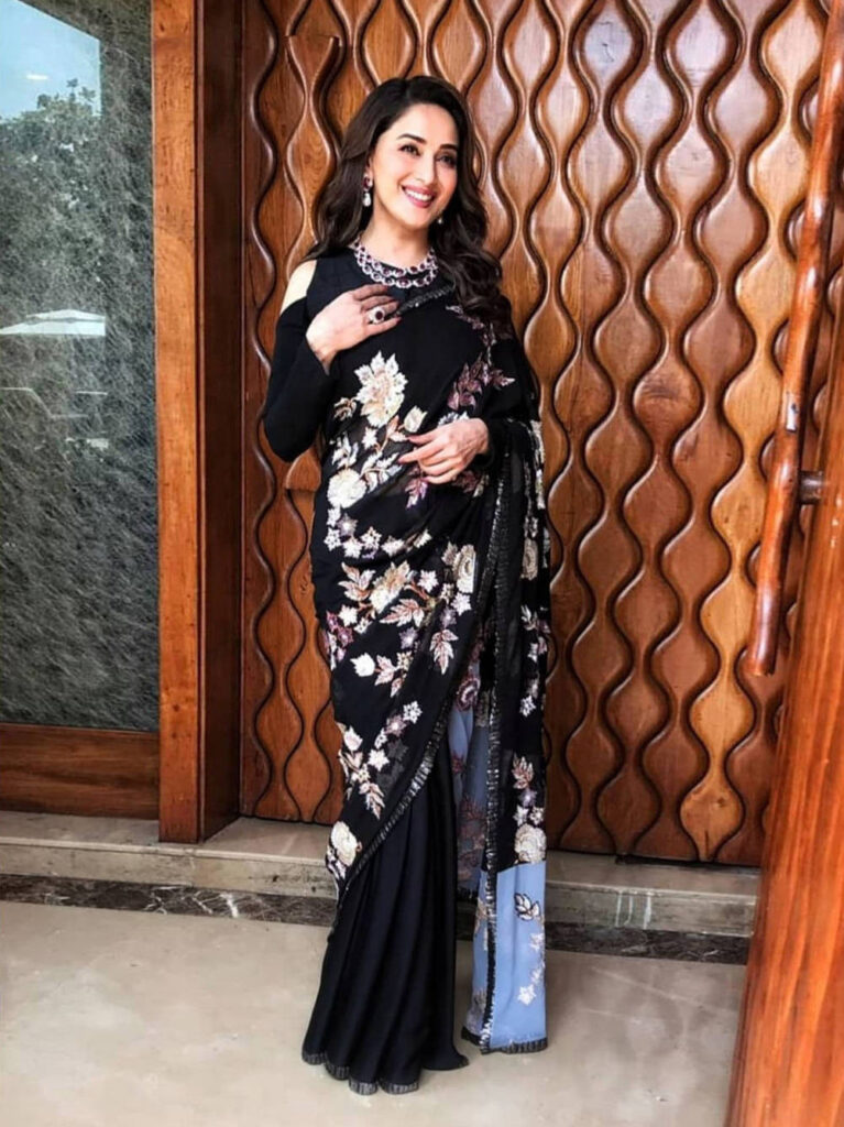 Shilpa Shetty, Juhi Chawla, Madhuri Dixit In Satin Silk Saree To Make Every Occasion Special - 6