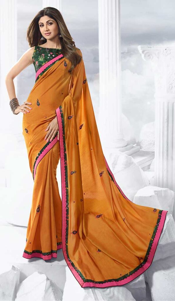 Shilpa Shetty, Juhi Chawla, Madhuri Dixit In Satin Silk Saree To Make Every Occasion Special - 1