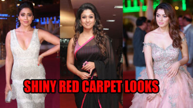 Shine Like A Star In These Shiny Red carpets Looks From Shriya Saran, Nayanthara, and Hansika Motwani