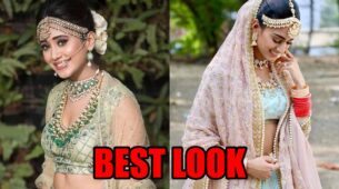 Shivangi Joshi’s Golden Green VS Erica Fernandes’s Golden Blue: Which Pastel Bridal Lehenga You Loved?