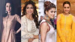 Shruti Haasan, Shriya Saran, Nayanthara & Shraddha Kapoor, who looks the most gorgeous in a designer salwar kameez?