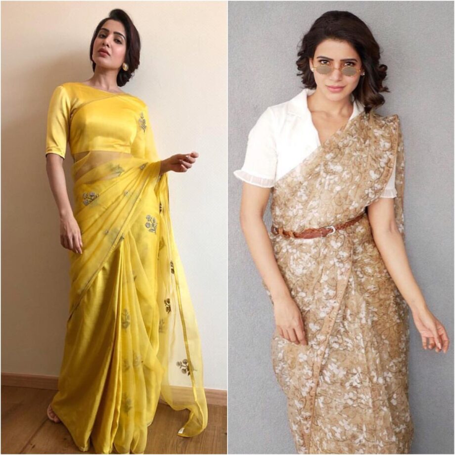 Sparkling Saree Looks To Steal From Samantha Akkineni, Rakul Preet Singh, Anushka Shetty, and Trisha Krishnan - 0