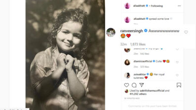 Spread some love, says Alia Bhatt as she shares rare adorable throwback childhood picture, Ranveer Singh comments