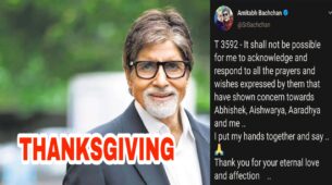 ‘Thank you for the love’ – Amitabh Bachchan thanks fans for the love during Coronavirus crisis