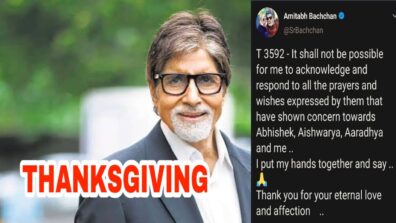 ‘Thank you for the love’ – Amitabh Bachchan thanks fans for the love during Coronavirus crisis