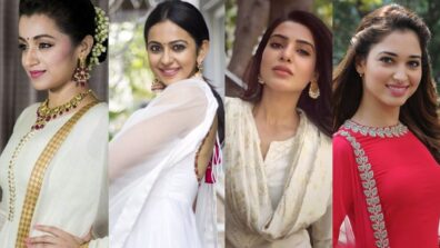 Trisha Krishnan, Rakul Preet Singh, Samantha Akkineni & Tamannaah Bhatia, who carries the three-piece suit the best?