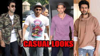 Young And Dynamic Casual Looks From Ranbir Kapoor, Ranveer Singh, Hrithik Roshan, and Kartik Aaryan