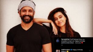 Farhan Akhtar posts romantic message for Shibani Dandekar on her birthday, Hrithik Roshan comments