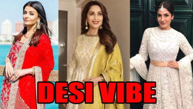 Desi Vibe: Aishwarya Rai Bachchan, Madhuri Dixit, And Raveena Tondon Give Us Relaxing Desi Vibe With Minimal Styling