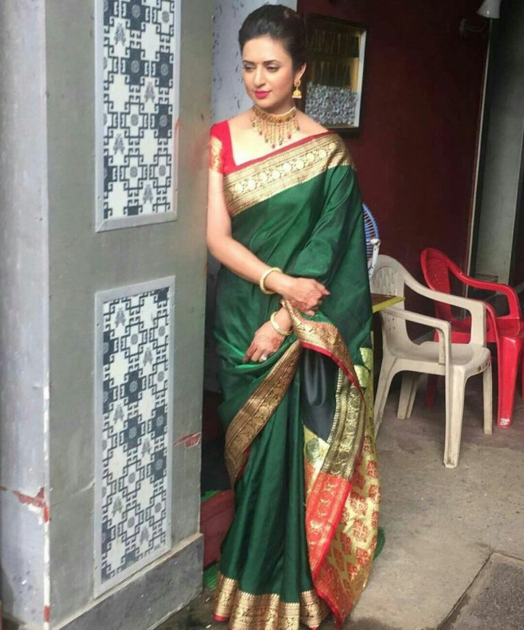 Divyanka Tripathi, Drashti Dhami, Sanaya Irani, Shivangi Joshi:  Actresses Who Flaunted In Kanjeevaram Saree - 2