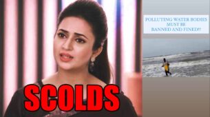 Divyanka Tripathi scolds passerby for littering, watch video