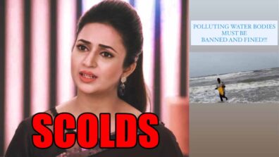 Divyanka Tripathi scolds passerby for littering, watch video