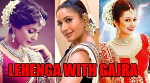 Here’s How Hina Khan, Surbhi Chandna And Divyanka Tripathi styled lehenga with Gajra