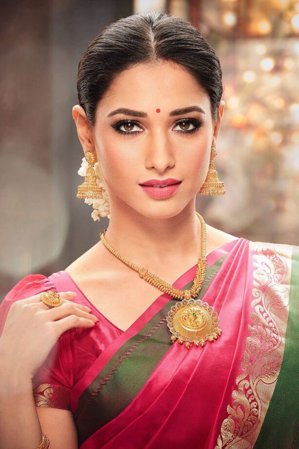 How To Get The Excellent Combination Of Jewellery With Saree? Take Ideas From Nayanthara, Tamannaah Bhatia, Kajal Aggarwal - 2