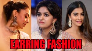 How To Style Long Statement Earrings Like Pooja Hegde, Keerthy Suresh, Hansika Motwani?