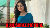 Jannat Zubair sets internet on fire in latest blue saree picture