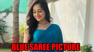 Jannat Zubair sets internet on fire in latest blue saree picture