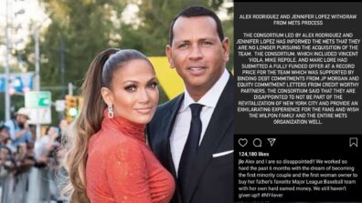 Jennifer Lopez confesses on social media that she and her boyfriend Alex Rodriguez are ‘disappointed’, find out why