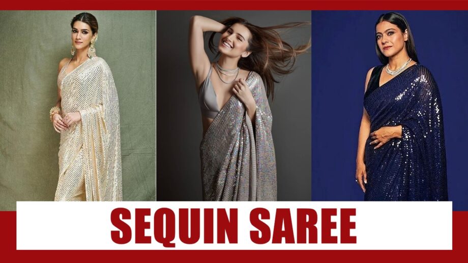 Kriti Sanon, Tara Sutaria To Kajol Knows How To Make A Statement In Plain Sequin Saree