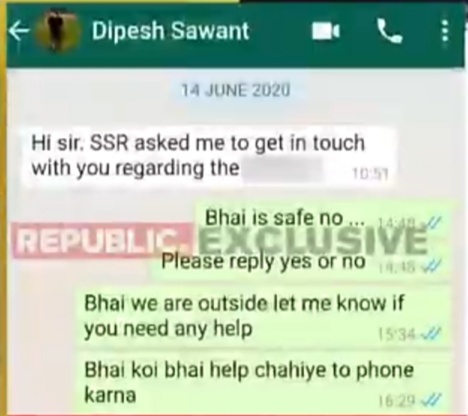 Personal WhatsApp chat of Sushant Singh Rajput's helper Dipesh Sawant from June 14, the day of death 1