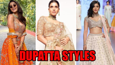 Pooja Hegde, Samantha Akkineni, Shruti Haasan: Stylish Lehenga Dupatta Draping Styles For You To Pick From