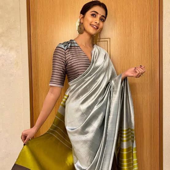 Pooja Hegde’s New Experimental Looks In Saree - 2